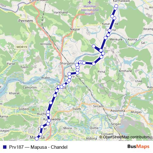 Prv187 bus Line Map