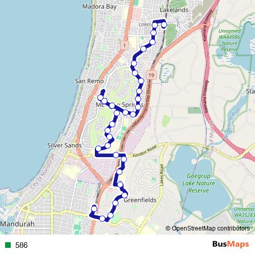 586 bus Line Map