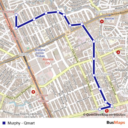Murphy - Qmart bus Line Map