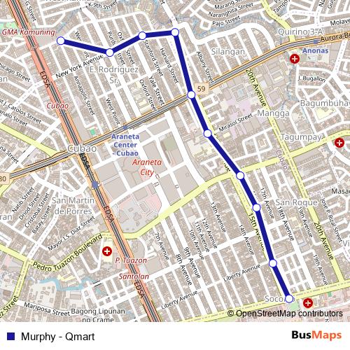 Murphy - Qmart bus Line Map