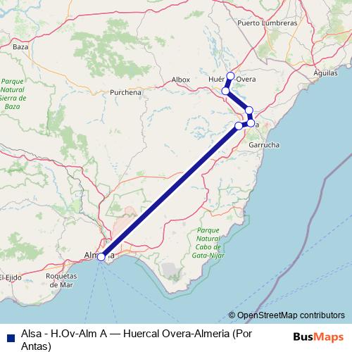 Alsa - H.Ov-Alm A bus Line Map