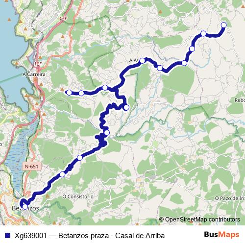 Xg639001 bus Line Map