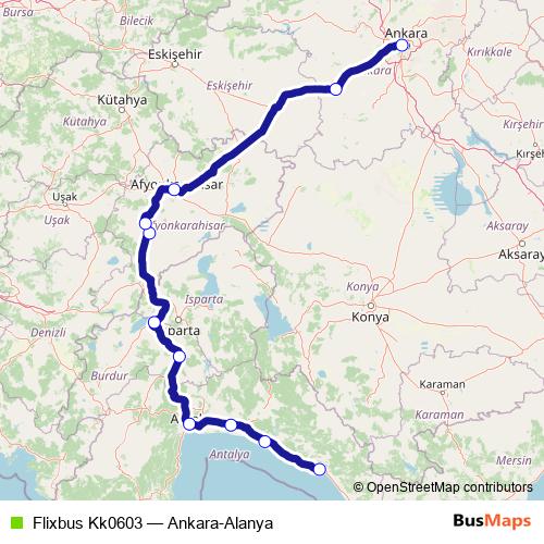 Flixbus Kk0603 bus Line Map