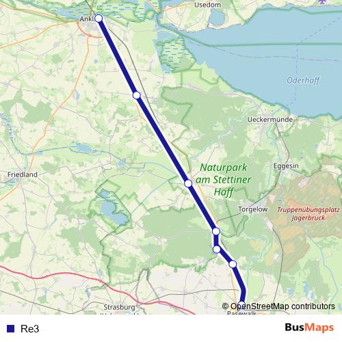 Re3 bus Line Map