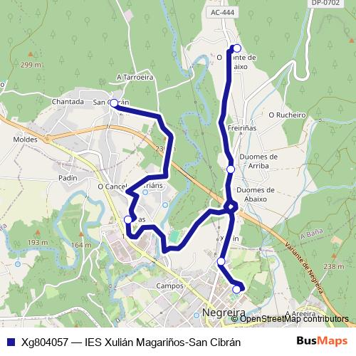 Xg804057 bus Line Map