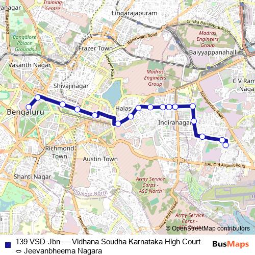 139 VSD-Jbn bus Line Map