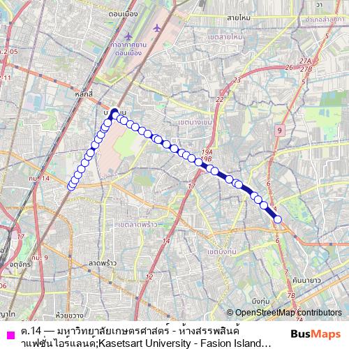 ต.14 bus Line Map