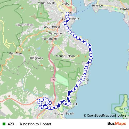 429 bus Line Map