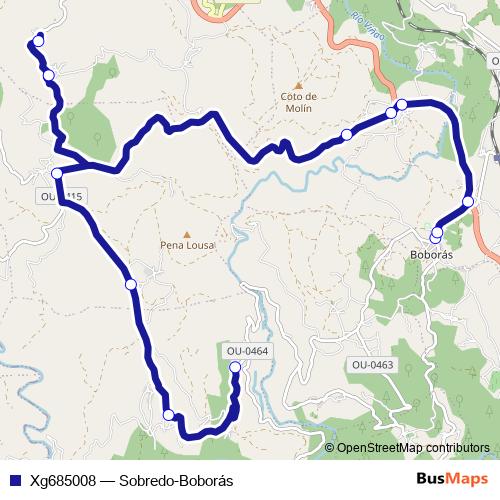 Xg685008 bus Line Map