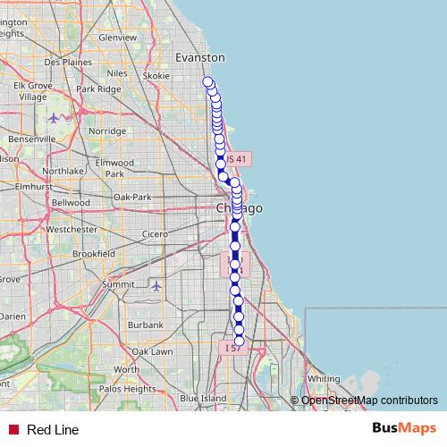 Red Line metro Line Map