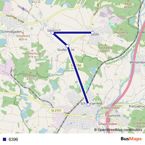 6396 bus Line Map
