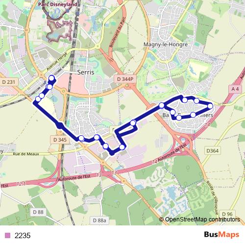 2235 bus Line Map