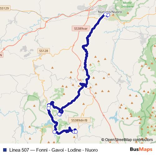 Linea 507 bus Line Map