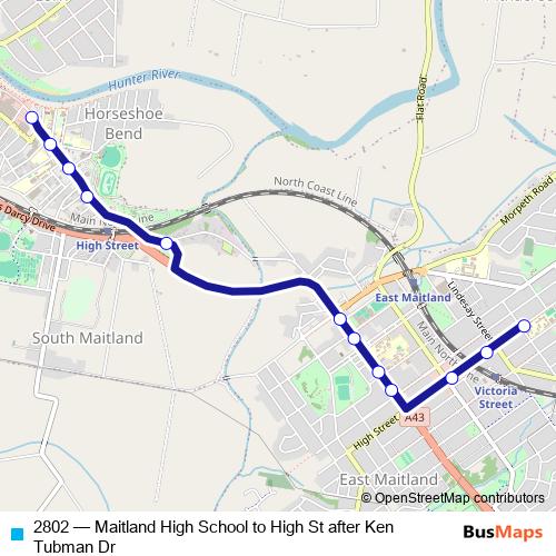 2802 bus Line Map