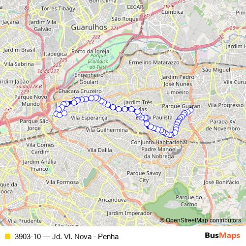 3903-10 bus Line Map
