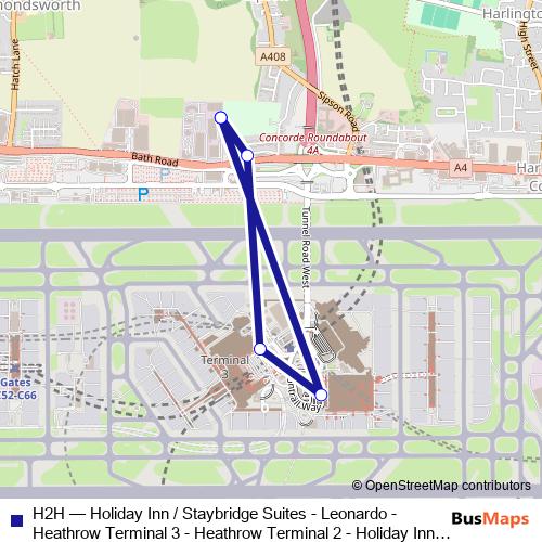 H2H bus Line Map
