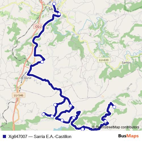 Xg647007 bus Line Map