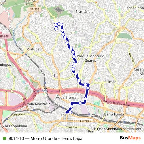 9014-10 bus Line Map