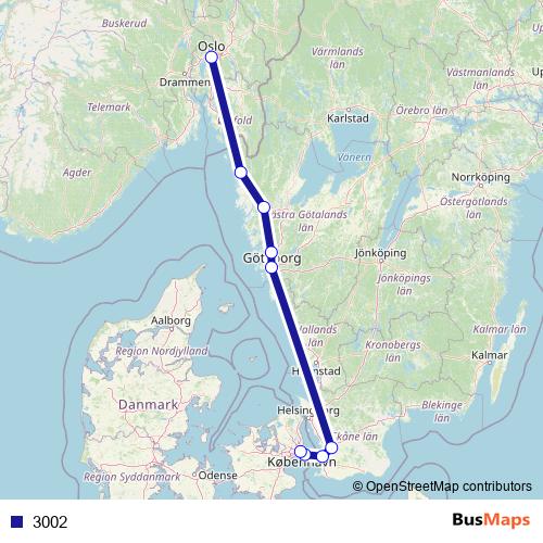 3002 bus Line Map