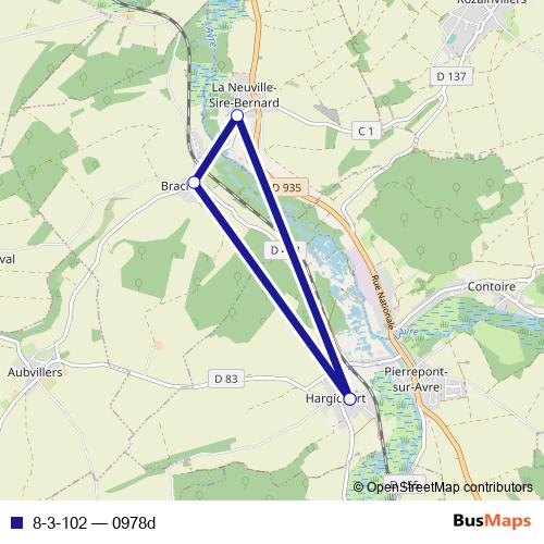 8-3-102 bus Line Map
