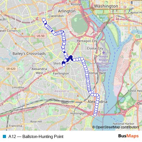 A12 bus Line Map