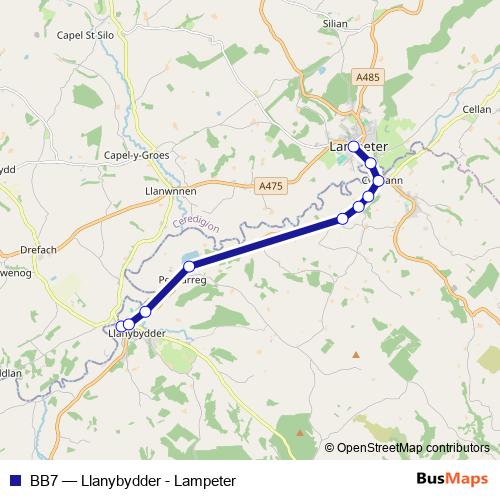 BB7 bus Line Map