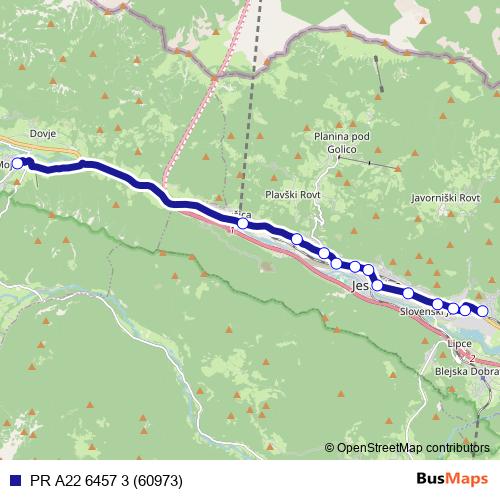 PR A22 6457 3 (60973) bus Line Map