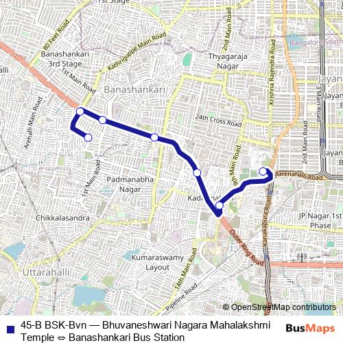 45-B BSK-Bvn bus Line Map