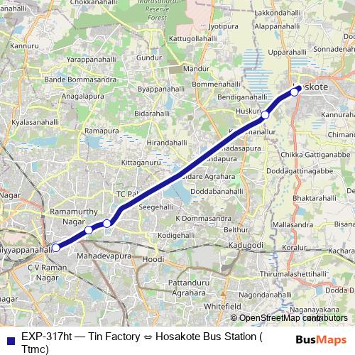 EXP-317ht bus Line Map