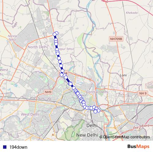 194down bus Line Map