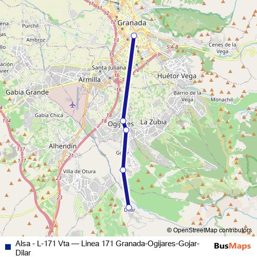 Alsa - L-171 Vta bus Line Map