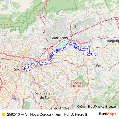2582-10 bus Line Map