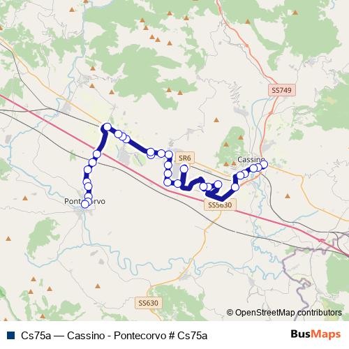 Cs75a bus Line Map