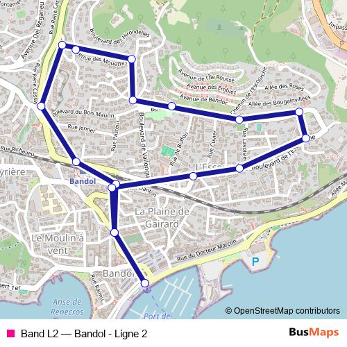 Band L2 bus Line Map