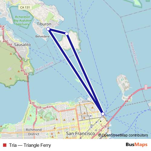 Tria ferry Line Map