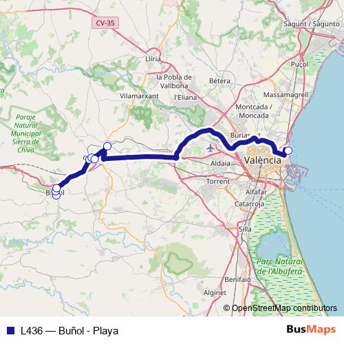 L436 bus Line Map
