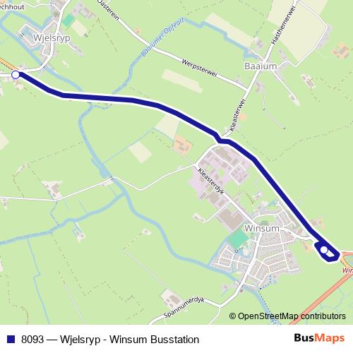 8093 bus Line Map