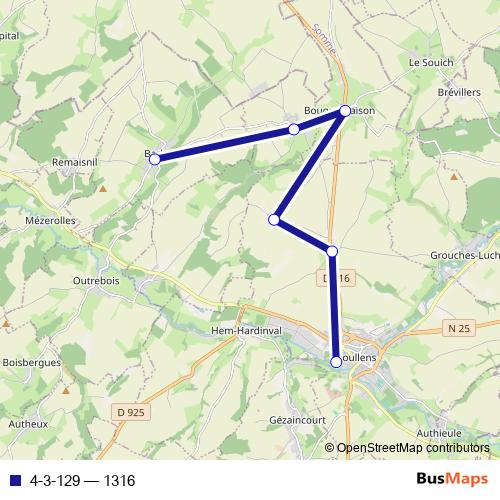 4-3-129 bus Line Map