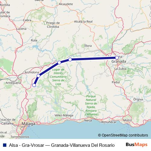 Alsa - Gra-Vrosar bus Line Map