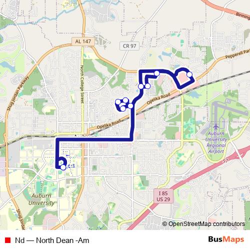 Nd bus Line Map