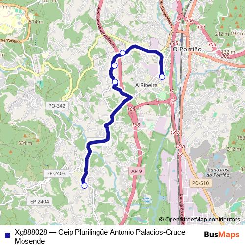 Xg888028 bus Line Map