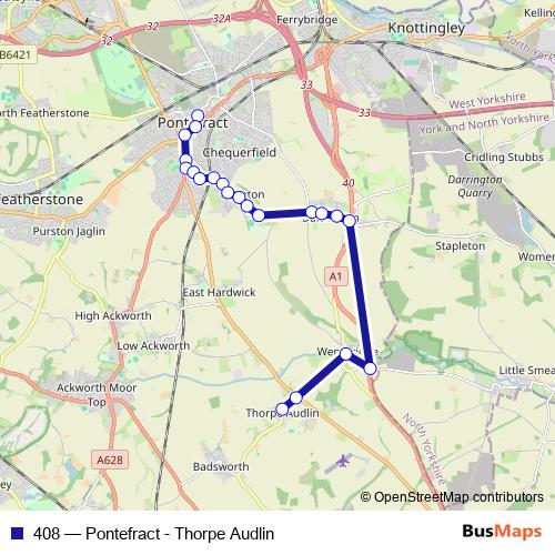 408 bus Line Map