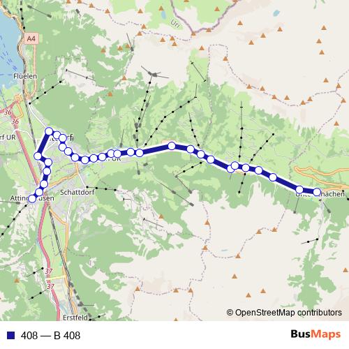 408 bus Line Map