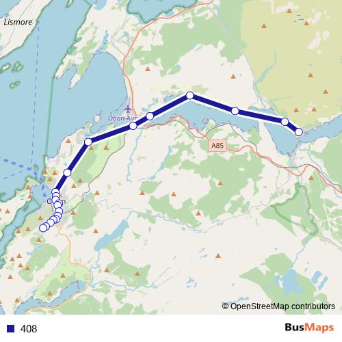 408 bus Line Map