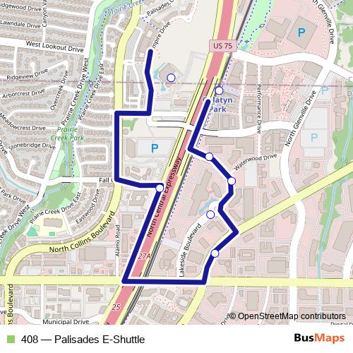 408 bus Line Map
