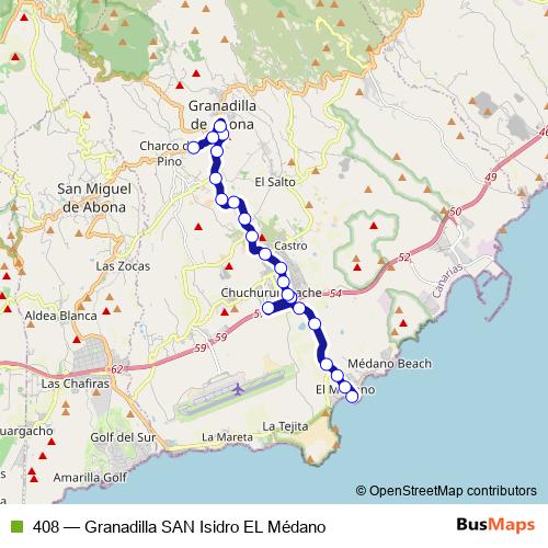 408 bus Line Map