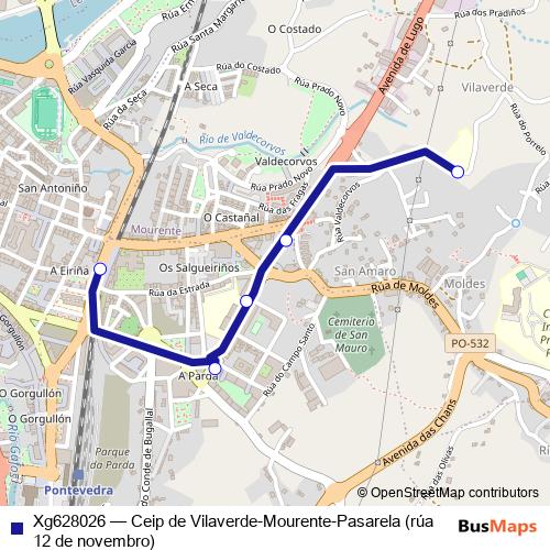 Xg628026 bus Line Map