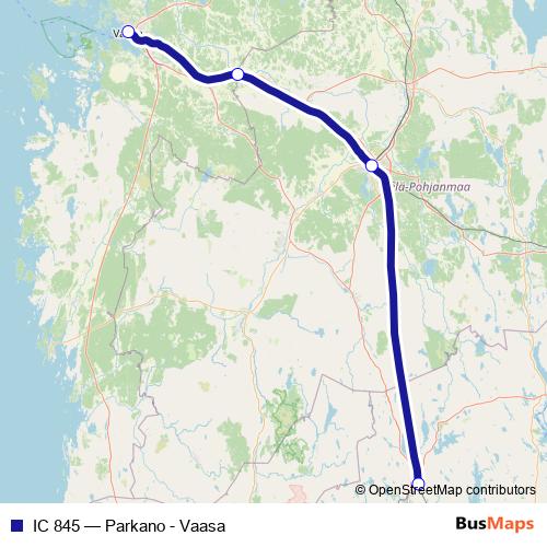 IC 845 rail Line Map