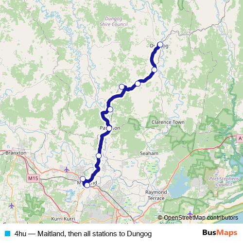 4hu bus Line Map