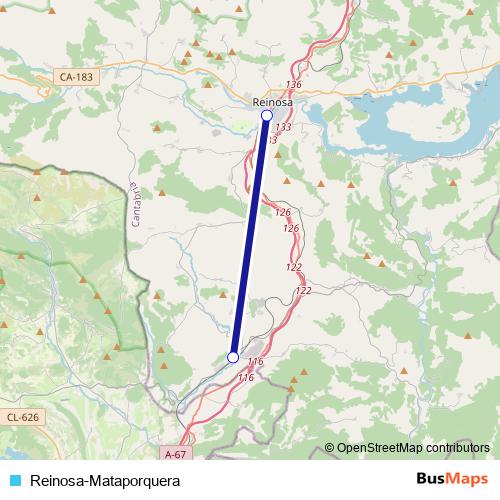 Reinosa-Mataporquera bus Line Map
